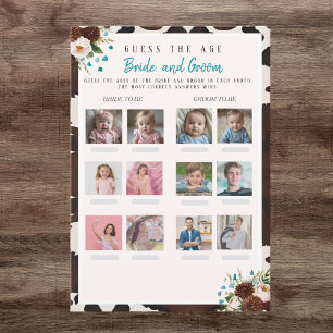 Invitation Devinez la Fête des mariées d'âge Boho Wild Floral