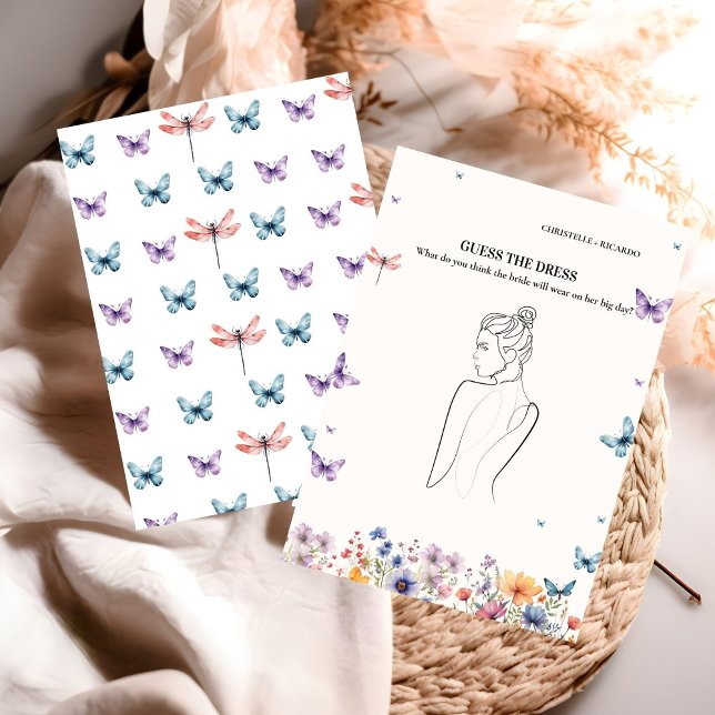 Invitation Devinez la mariée robe mariée jeu de douche nuptia (Créateur téléchargé)