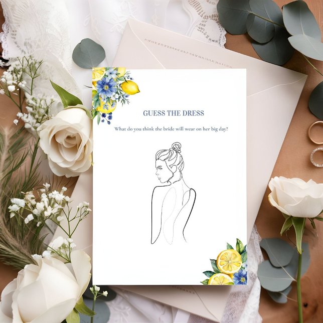 Invitation Devinez la mariée robe mariée jeu de douche nuptia (Créateur téléchargé)