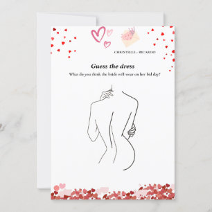 Invitation Devinez la mariée robe mariée jeu de douche nuptia