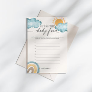Invitation Devinez La Nourriture Pour Bébé   Sunshine Baby sh
