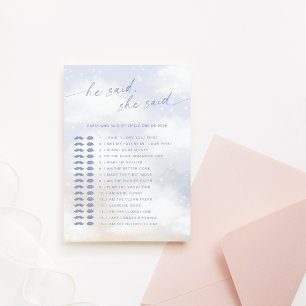 Invitation Devinez qui a dit Jeu de Baby Shower Cloud 9