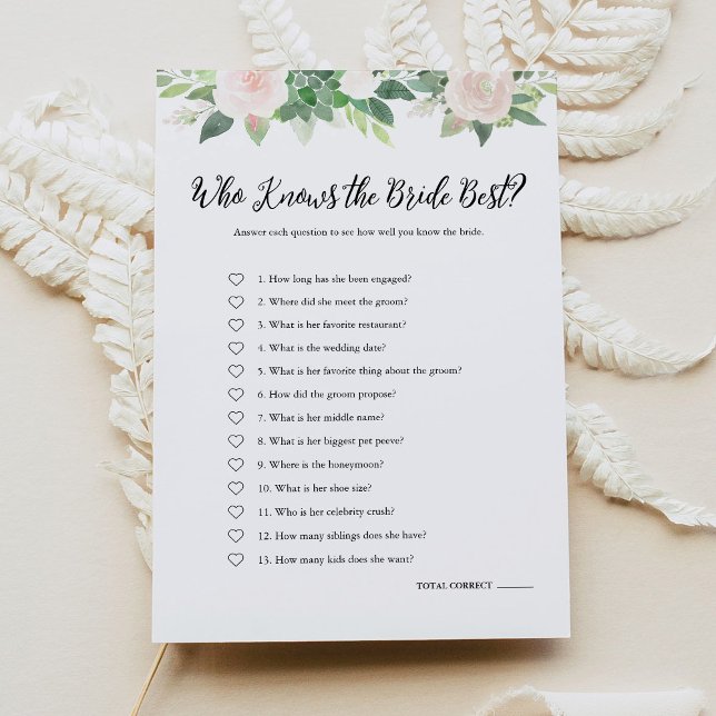 Invitation DEVON Qui Connaît La Mariée Meilleur Jeu De Mariée (Créateur téléchargé)