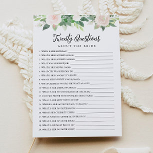 Invitation DEVON Vingt questions sur le jeu de mariée