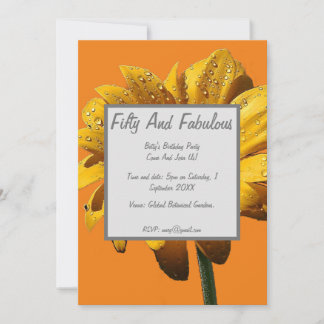 Invitation Dew Drops Daisy Cinquante Et Fabuleux Anniversaire