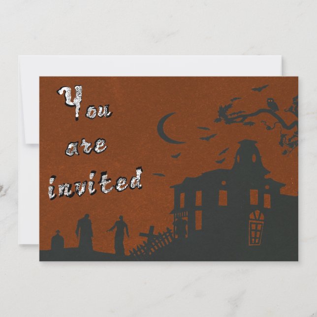 Invitation d'Halloween (Devant)