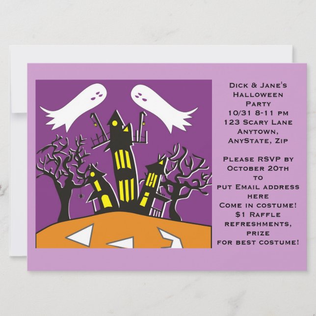Invitation d'Halloween (Devant)