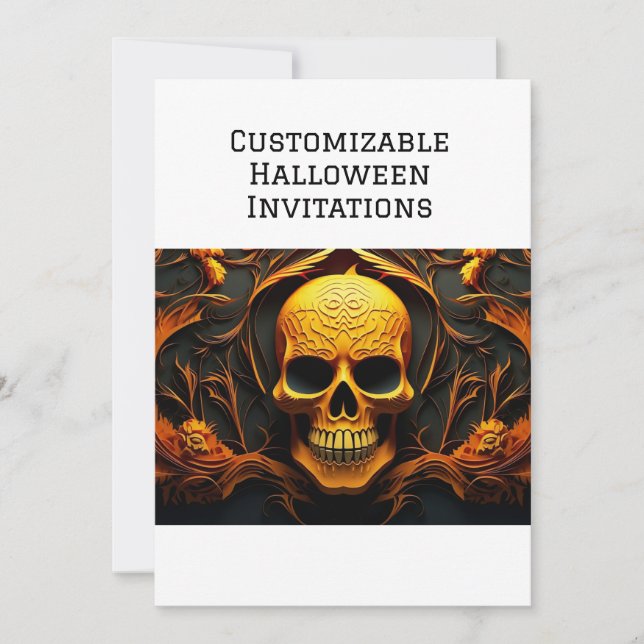 Invitation d'Halloween 3D (Devant)