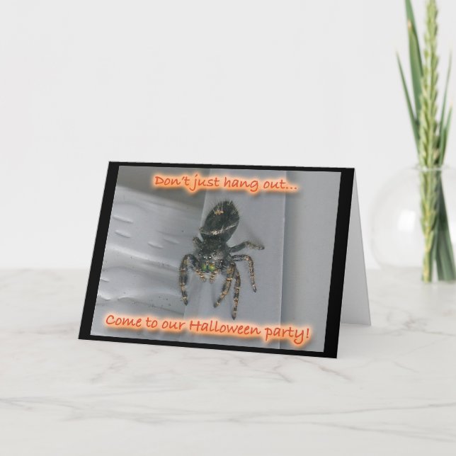 Invitation d'Halloween araignée (Devant)