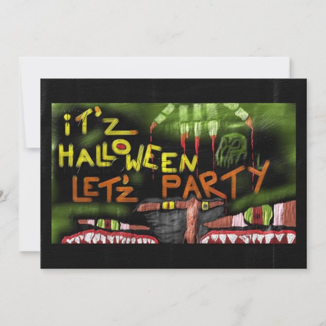 Invitation d'Halloween 'C'est Halloween Let'z Part (Devant)