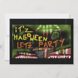Invitation d'Halloween 'C'est Halloween Let'z Part