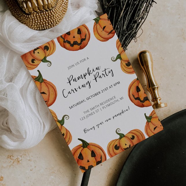 Invitation d'Halloween citrouille (Créateur téléchargé)