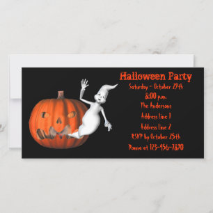 Invitation d'Halloween de Jack-o'-lantern mignonne