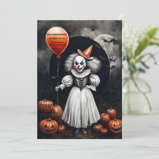 Invitation d'Halloween déplaisant (Debout devant)