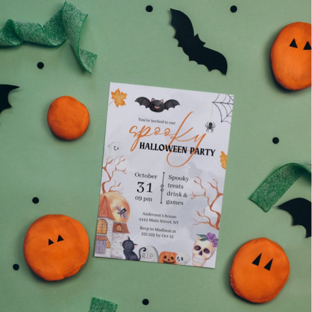 Invitation d'Halloween éffrayante (Créateur téléchargé)
