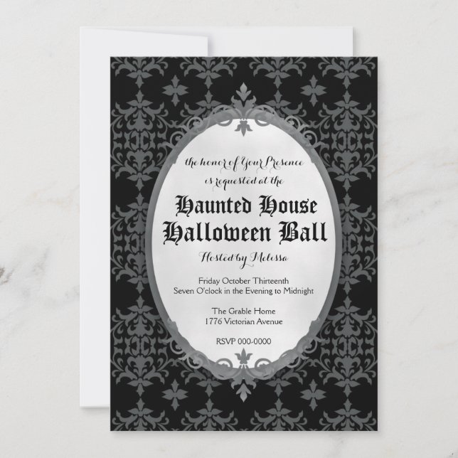 Invitation d'Halloween élégante (Devant)