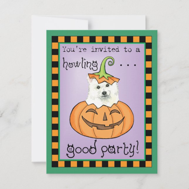 Invitation d'Halloween Eskie (Devant)