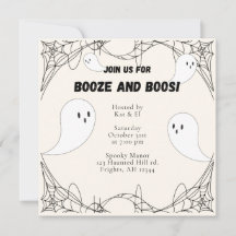 Invitation d'Halloween fantôme vintage