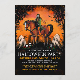 Invitation d'Halloween - Ghoul sur Horseback