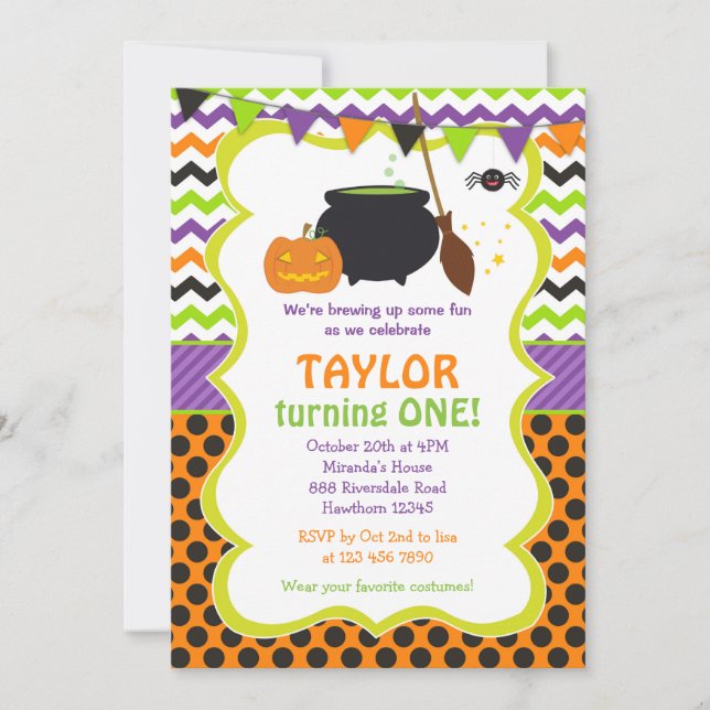 Invitation d'Halloween / Invitation d'anniversaire (Devant)