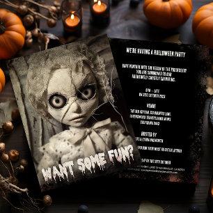 Invitation d'Halloween pour adultes déplaisante po