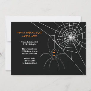 Invitation d'Halloween Web de Spider