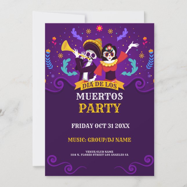 Invitation Día De Los Muertos (Devant)
