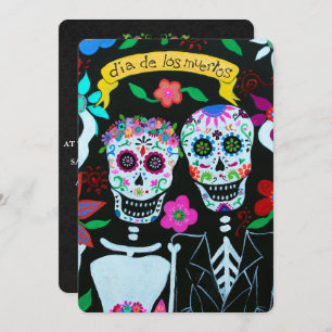 INVITATION DIA DE LOS MUERTOS ADORE COUPLE MARIAGE