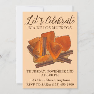Invitation Dia De Los Muertos Calabaza en Tacha mexicaine