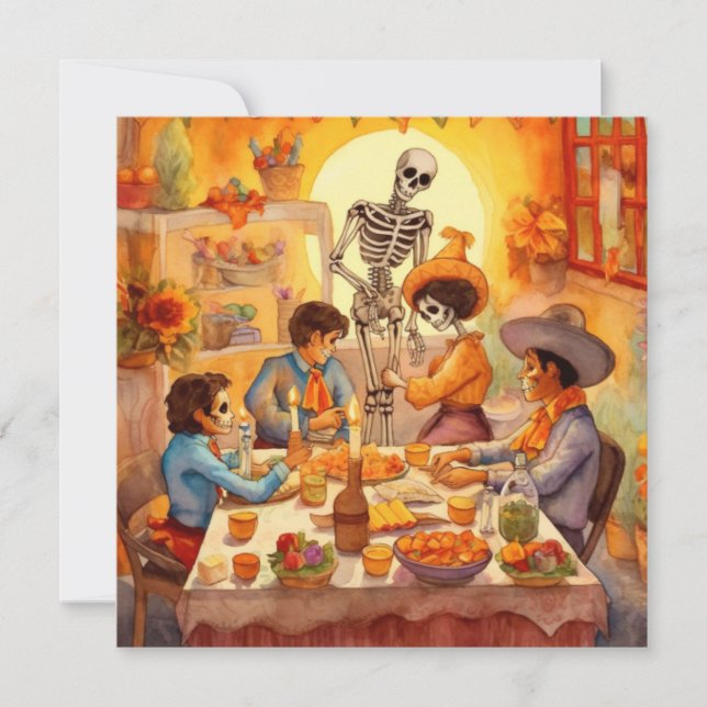 Invitation "Dia de los Muertos", Célébration des ancêtres (Devant)