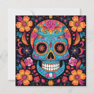 Invitation Dia de los Muertos (Jour des Morts) Noir