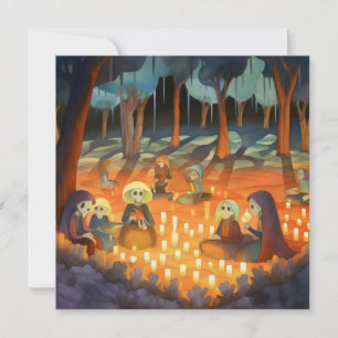 Invitation Dia de los Muertos "Lieu de repos aux chandelles"