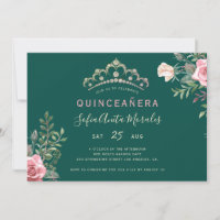 Diadème de princesse florale élégante vert Quincea