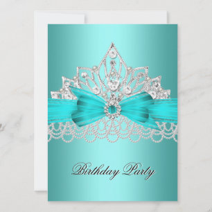 Invitation Diadème élégant en diamants et perles de teinte bl