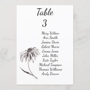 Invitation Diagramme d'allocation des places de mariage de
