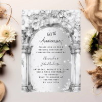 diamant d'arc floral 60e anniversaire mariage