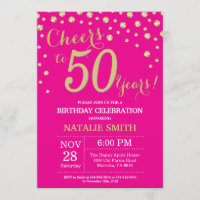 Diamant du 50e anniversaire de Hot Pink and Gold