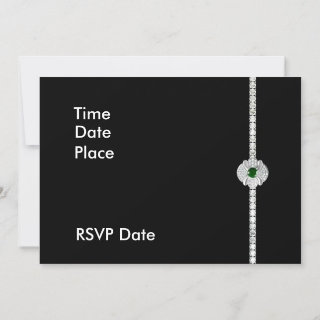 Invitation Diamant et émeraude (Dos)