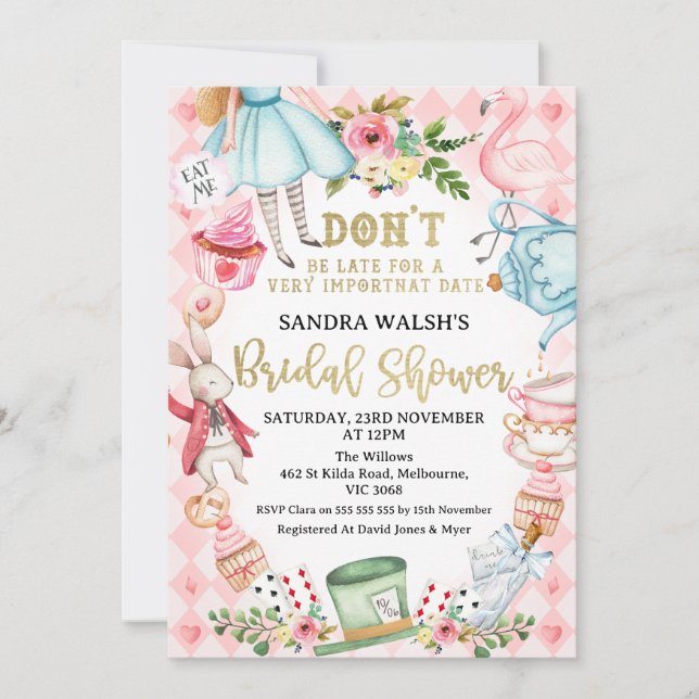 Invitation Diamant rose ne pas être Fête des mariées tardive (Devant)