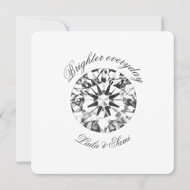Invitation Diamond Classic Round Brighter together 2026 -  (Devant)