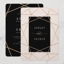 Diamond Gemstone Géométrique Moderne Mariage éléga