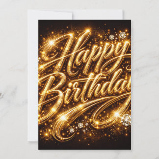 Invitation Diamond Glow Anniversaire — 3D Or 