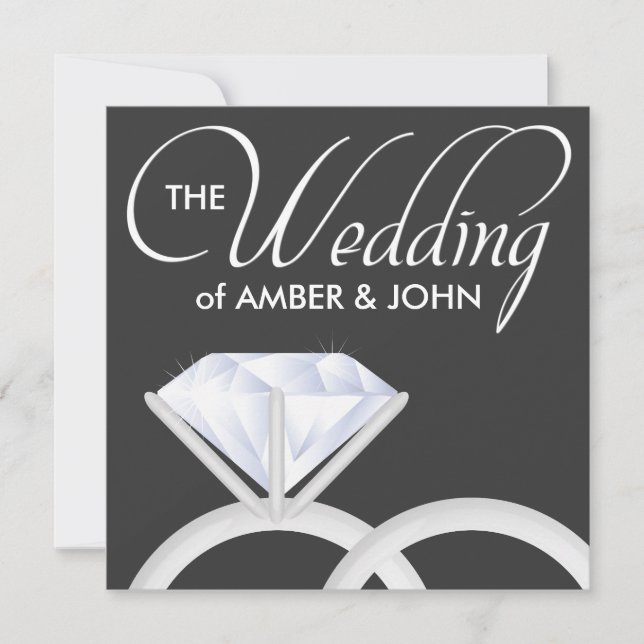 Invitation Diamond Mariage Rings (Noir) (Devant)