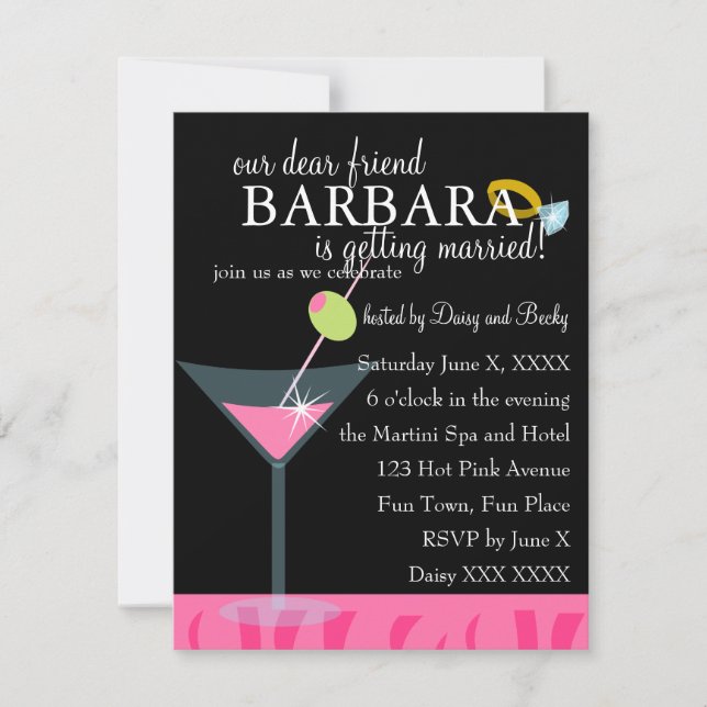 Invitation Diamond Martini (Devant)