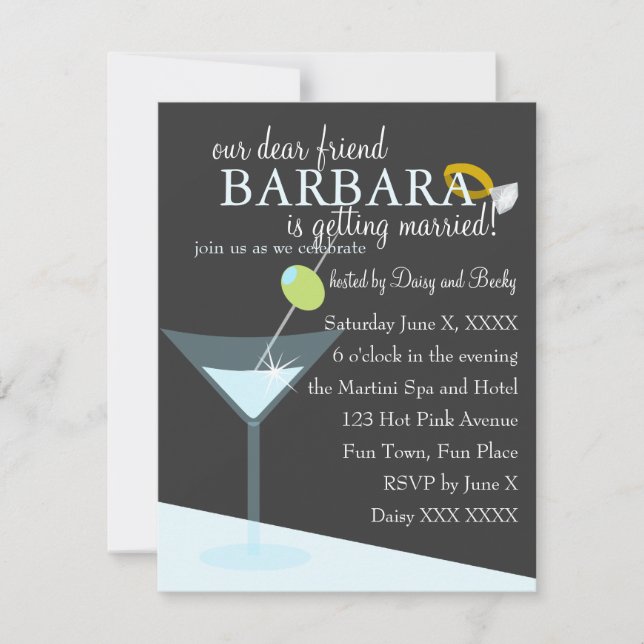 Invitation Diamond Martini (Devant)