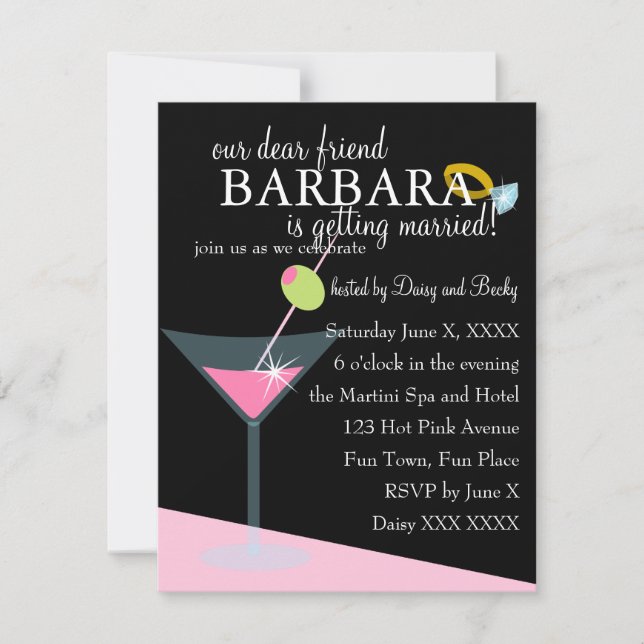 Invitation Diamond Martini (Devant)