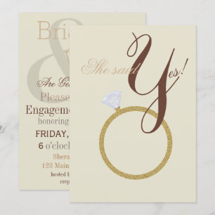 Invitation Diamond Ring Elle A Dit Oui Rustic ShowParty