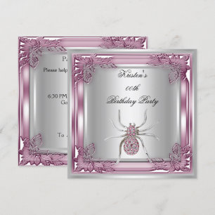 Invitation Diamond Spider Elite Élégante fête d'anniversaire 