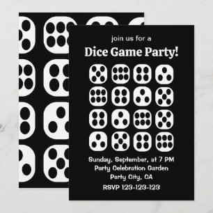 Invitation Dice Roll Game Party