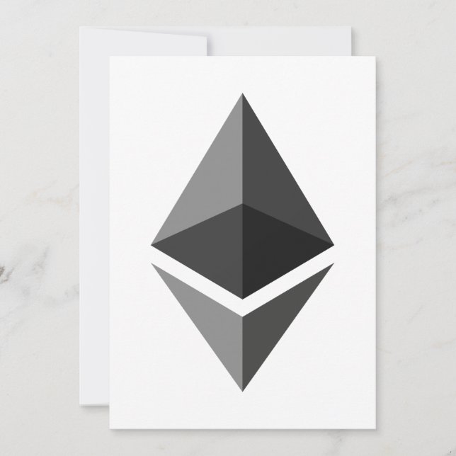 Invitation d'icône Ethereum Grey (Devant)